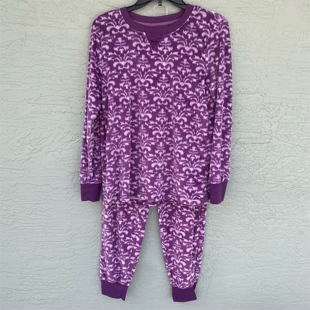 Felina Women's Ultra Soft Micro Fleece Pajama Set Purple Size S